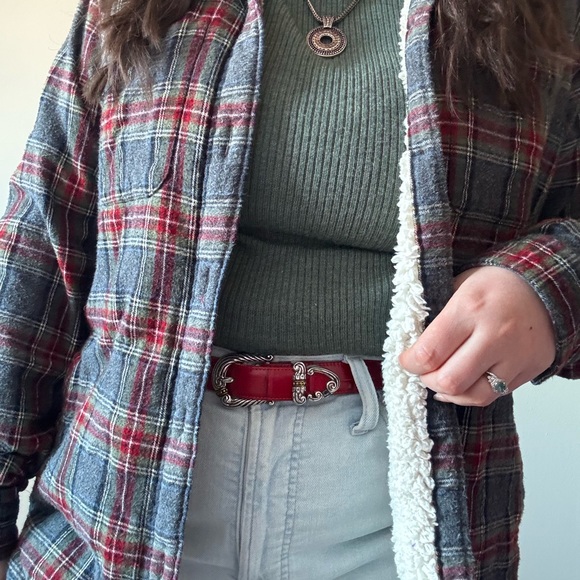 L.L. Bean Relaxed Fit Plaid Flannel Jacket Shacket - Picture 2 of 8